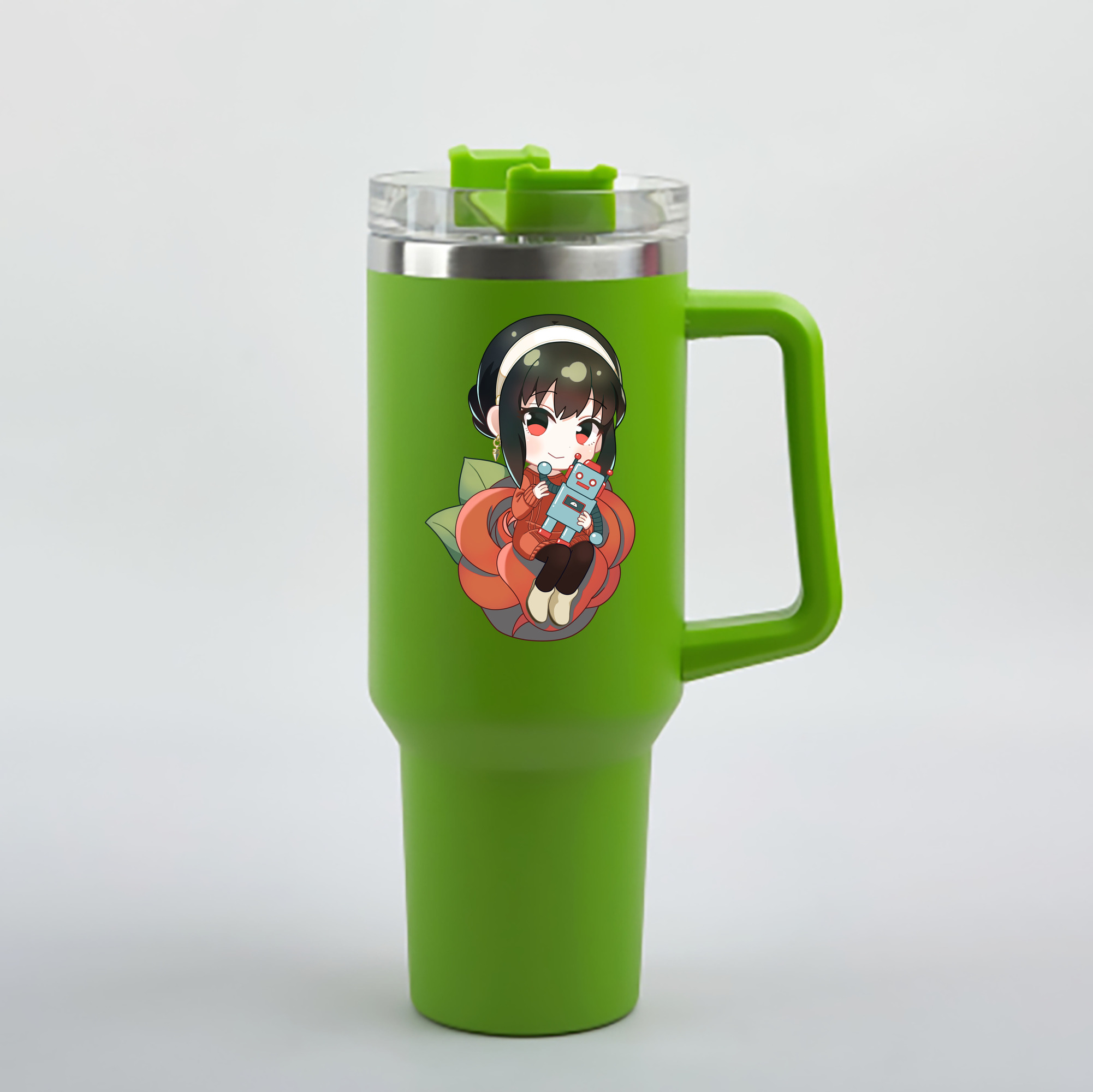 （画像用） SPY×FAMILY间谍家家酒 1200mL車用タンブラー - クリスタルステッカー（プラスチックストロー付き）